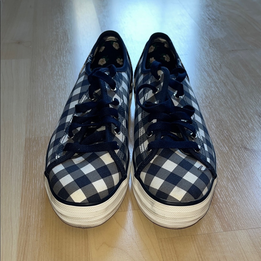 Checkered Navy and White Keds